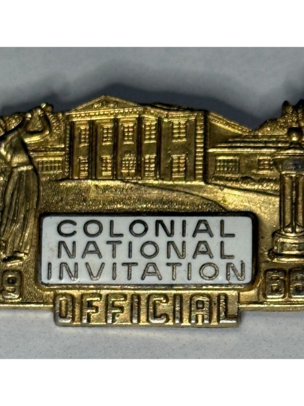 Vintage 1966 Colonial National Invitation Official Pin Ultra RARE